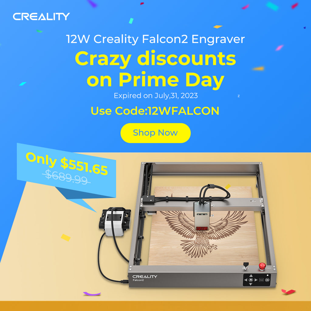 Creality Falcon 2 Desktop 22W Laser Engraver DIY CNC Laser Engraving  Machine 25000mm/min Wood Cutter Engraver with Air-assist